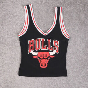 Womens NBA Chicago Bulls Basketball XS Black Sleeveless Tank Top